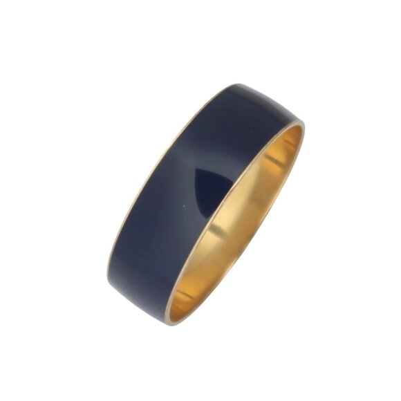 J CREW navy blue enamel bangle bracelet - Picture 6 of 6